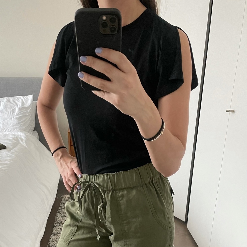& other stories split sleeve tee